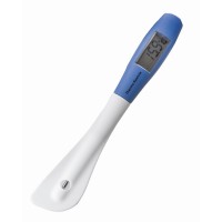 Silicone spatula with thermometer probe