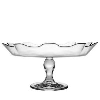 Plato vidrio con pie para tartas o frutas Splash 32 cm