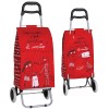 Shopping trolley cart red 2 wheels "Caperucita"