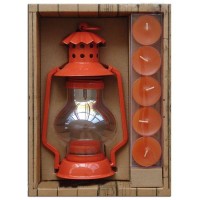 Orange lantern holders gift set
