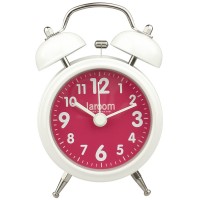 White and fuchsia alarm clock