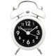 Reloj despertador vintage blanco y negro