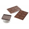 Chocolat cookie silicone mold + square cookies cutter Christmas Silikomart