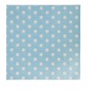 Blue paper napkins with white polka dots 