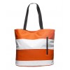 Rayé orange et blanc sac de plage 