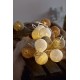Guirnalda bolas de hilos 20 led tonos crema