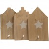 Perchero individual en madera casa con estrella varios modelos 9x16cm