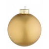 Bola árbol de Navidad cristal lisa dorada opaca 10 cm