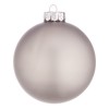 Bola árbol de Navidad cristal lisa gris opaco 12 cm