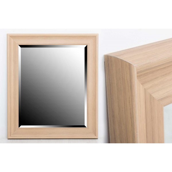 Espejo marco resina color madera natural 50x60 cm