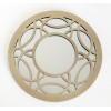 Espejo redondo marco resina champagne círculos 40cm