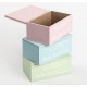 Caja madera rosa/azul/verde vintage 18x7,5x8,5 cm