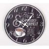 Reloj de pared madera pizarra negro Espresso 34cm