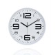 Reloj de pared esfera blanca números negros relieve 30cm