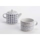 Tea for one porcelana blanca y azul en estuche regalo 320ml