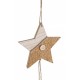 Adorno colgante Navidad en madera Estrella 11x53cm