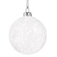 Bola árbol de Navidad cristal Artic blanco 8cm