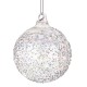 Bola árbol de Navidad cristal relieve Glamour 8cm