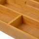 Cubertero bandeja madera bambu con asa 31x31xh6,5cm