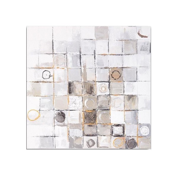 Lienzo cuadro imagen abstracta círculos tonos beige 60x60 cm 2 modelos