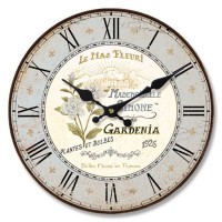 Reloj de pared mdf rosa azul Gardenia 33,8cm