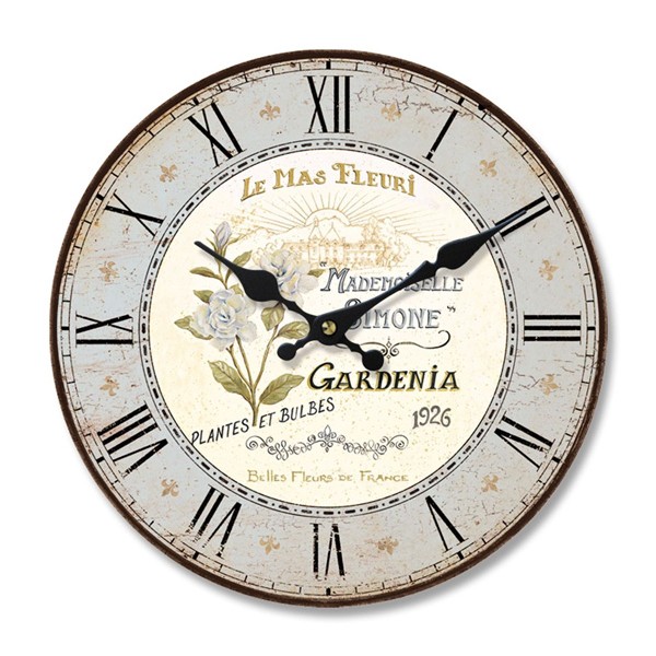 Reloj de pared mdf rosa azul Gardenia 33,8cm