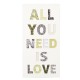 Cuadro madera con relieve All you need is love 30x60cm