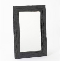 Espejo rectangular marco madera natural reciclada negra 60x90cm