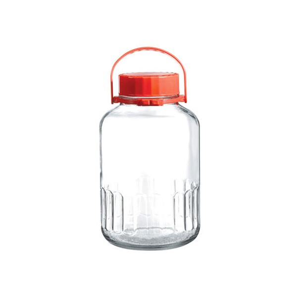 Frasco garrafa vidrio con tapa 8 litros