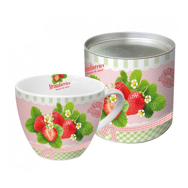 Mug decorado Delicious Strawberries PPD 20cl