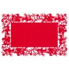 Mantel individual rectangular fieltro rojo Trineo 45x30cm