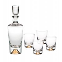 Set di vetro per whisky o liquori 5 pezzi bottiglia + 4 bicchieri low Olympos Vista Alegre