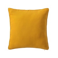 Cojín cuadrado con relleno liso amarillo mostaza 45x45cm