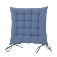 Cojín para silla cuadrado azul 40x40x7 cm