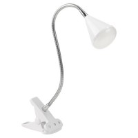 Lámpara de pinza flexo Globe blanca LED 3,2W