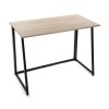 Mesa escritorio plegable madera mdf y patas metálicas negras 91,5x45xh74cm