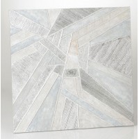 Lienzo cuadro abstracto tonos grises y plata 2 modelos 80x80 cm