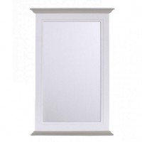 Espejo de pared madera con marco blanco y gris Syria 66x95h cm