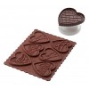 Stampo cioccolato in silicone + fresa biscotto cuore Silikomart