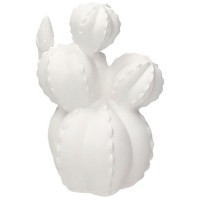 Figura decorativa cerámica cactus blanco mate Tognana 10,5x8x15h cm