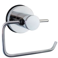 Stainless steel toilet paper holder with suction cup