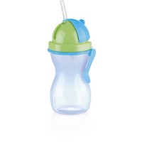 BABY BOTTLE WITH DRINKING STRAW 300 ML BAMBINI