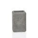 Vaso portacepillos cuadrado cemento gris 7x10h cm
