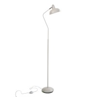 Lámpara de pie metálica industrial blanca 29,5x150h cm