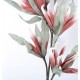 Flor foam 5 flores burdeos y blancas 70x121h cm