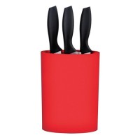Taco bloque soporte para cuchillos tacoma rojo 16,5x7x22,3h cm