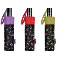 Paraguas plegable con funda automático formas geométricas de colores 3 modelos Ø97 cm