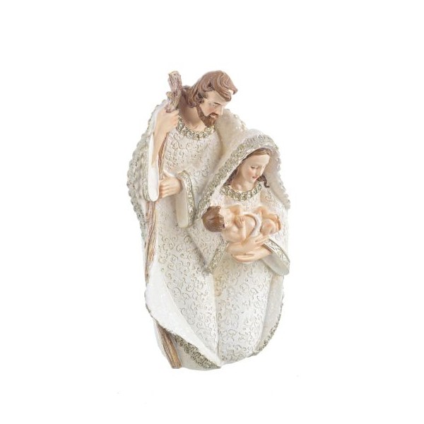 Figura decorativa  de la Sagrada Familia 18/ cm color crema//dorado