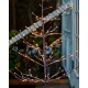 Arbol de Navidad ramas marrones nevadas con 160 luces leds Alex 120h cm