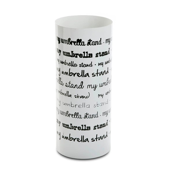 Paraguero redondo metal blanco letras en negro My Umbrella Stand 22x53h cm